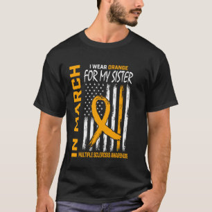 Camiseta Em Março Usamos Laranja Para a Esclerose Múltipla