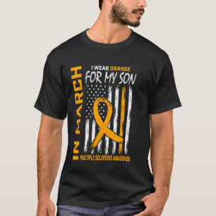 Camiseta Em Março Usamos Laranja Pelo Meu Filho Esclerose M