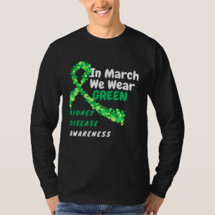 Camiseta Em Março Usamos Verde Conscientização sobre Doença
