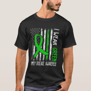 Camiseta Em Março Usamos Verde Conscientização sobre Doença