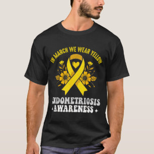 Camiseta Em março use amarelo mês de conscientização da end