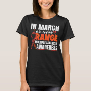 Camiseta Em março, Vestimos a Esclerose Múltipla Laranja Aw