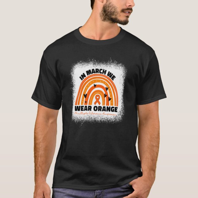 Camiseta Em Março, Vestimos A Esclerose Múltipla Laranja Pa (Frente)