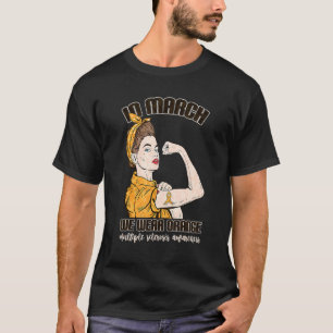 Camiseta Em Março Vestimos Laranja Múltipla Esclerose Awar