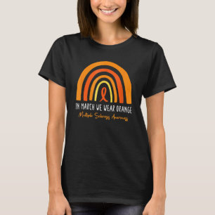 Camiseta Em março, Vestimos o Laranja Múltipla Esclerose Aw