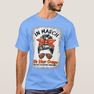 Camiseta Em Março Vestimos Orange Messy Bun MS Awar