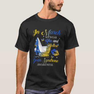Camiseta Em março, Visto Azul Amarelo Altos Calçados Sy Aba