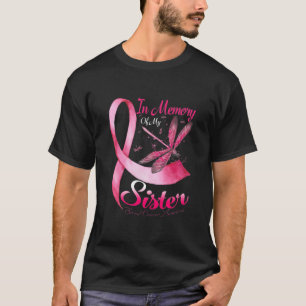 Camiseta Em Memória Da Minha Irmã Dragonfly Cancer Awa