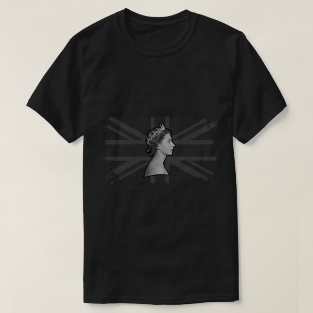 Camiseta Em Memória Da Rainha Elizabeth (Frente do Design)