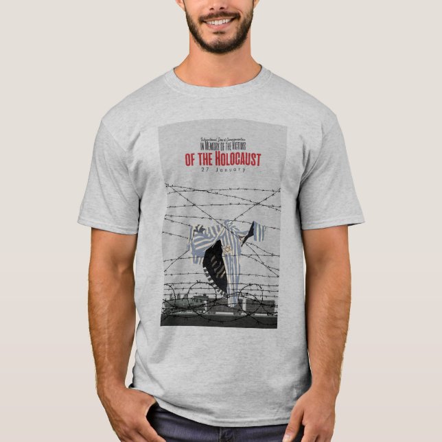 Camiseta Em memória das vítimas do Holocausto (Frente)