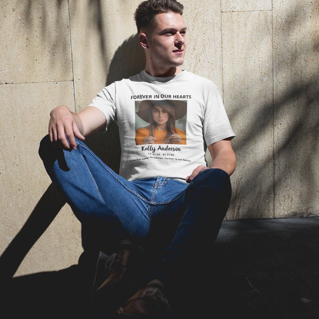 Camiseta Em memória de amor | 5 Colagem de Fotografias | Me (Criador carregado)