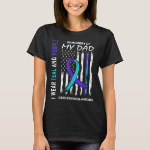 Camiseta Em Memória de Papai Prevenção à Consciência do Sui