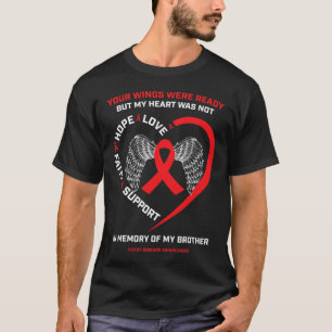 Camiseta Em Memória Do Meu Adorável Irmão Doença Cardíaca