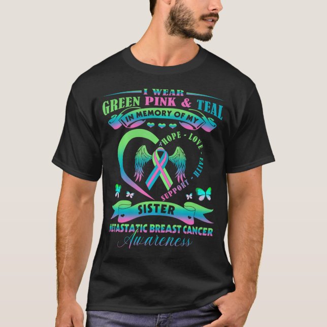 Camiseta Em Memória Do Meu Cancer Metastático Irmã (Frente)
