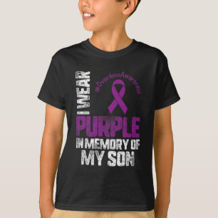 Camiseta Em Memória Do Meu Filho Sobredosagem Mês Ribbo