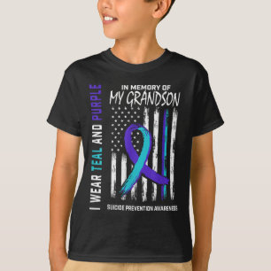Camiseta Em memória do meu neto Prevenção à conscientização