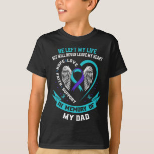 Camiseta Em memória do meu Pai Perda do Pai Suicida Awarene