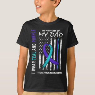 Camiseta Em Memória do Papai Conscientização Prevenção de S
