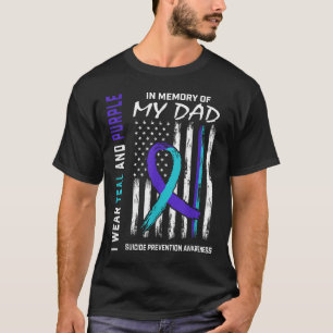Camiseta Em Memória do Papai Conscientização Prevenção do S
