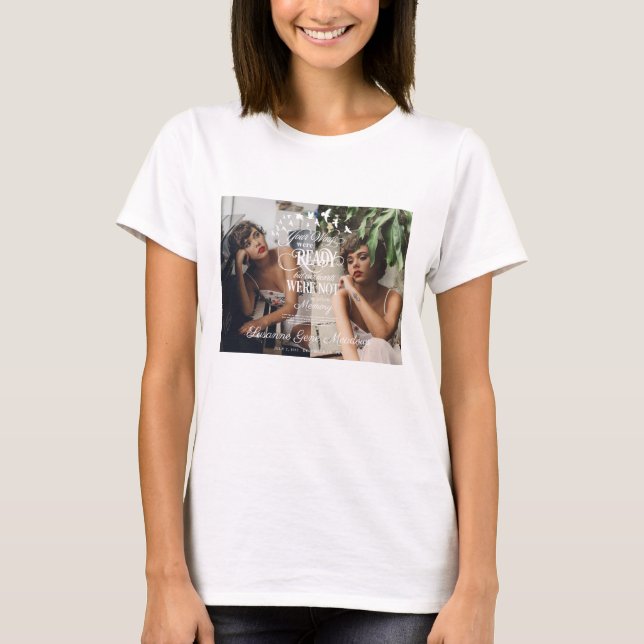 Camiseta Em Memória Querida | Memorial de Funeral com Foto  (Frente)