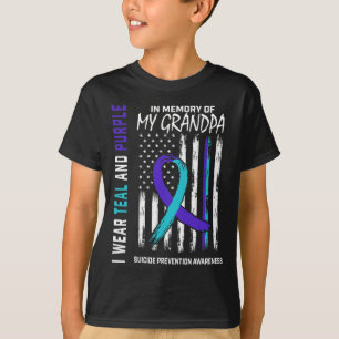 Camiseta Em Memória Vovô, Prevenção Contra Consciência Suic