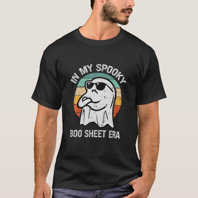 Camiseta Em Meu Spooky, era de Folha de Cachorro Folha Engr (Frente)
