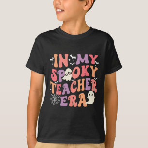 Camiseta Em Meu Teacer Era Fantasma O Halloween Retro Tea