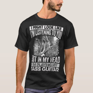 Camiseta Em MINHA CABEÇA eu ESTOU JOGANDO MINHA GUITARRA