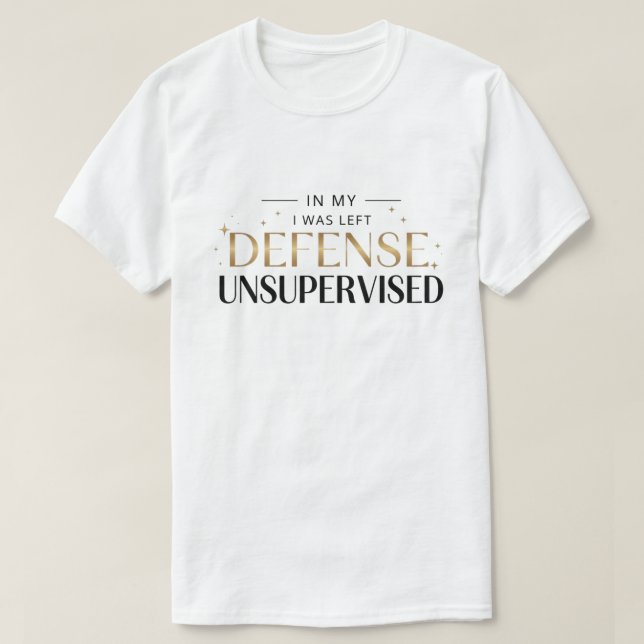 Camiseta em Minha Defesa Eu Fui Deixado Sem Supervisão Dive (Frente do Design)