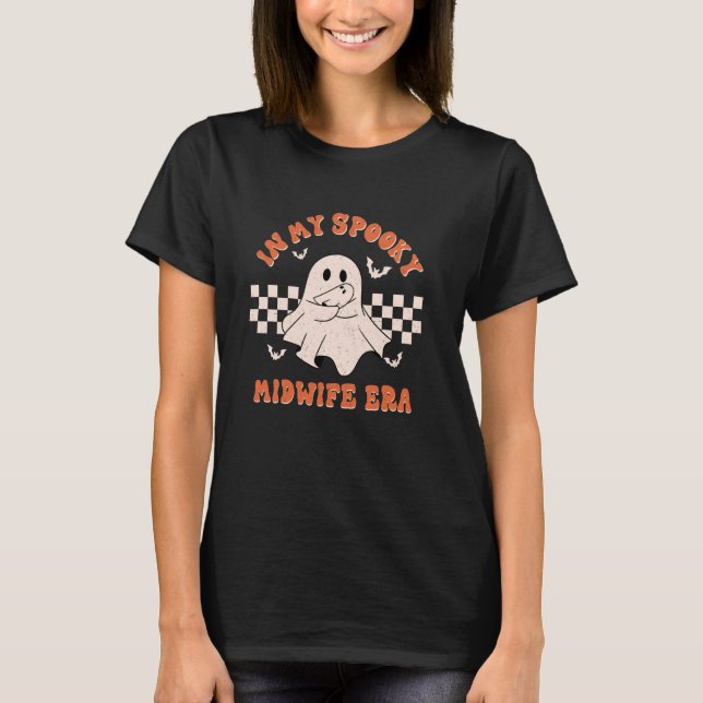 Camiseta Em Minha Enfermeira Louca, Era Groovy Ghost Hallow (Frente)