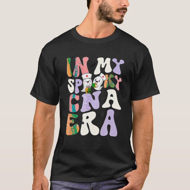 Camiseta Em Minha Época Spooky do CNA, Enfermeira do Boo Bo (Frente)