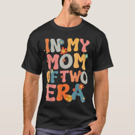 Camiseta em Minha Era de Mãe de Dois Groovy Mãe Divertida d