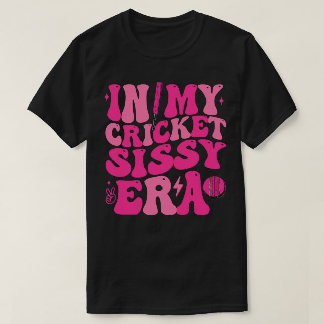 Camiseta Em Minha Família De Caricket Sissy Era Combinação (Frente do Design)