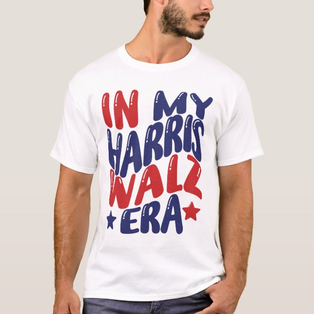 Camiseta Em My Harris Walz Era Vintage Harris (Frente)