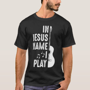 Camiseta Em nome de Jesus, ativista guitarrista cristão