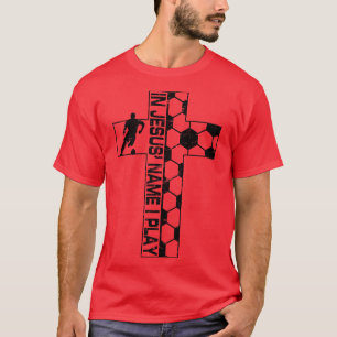 Camiseta Em nome de Jesus, eu toco a Cruz Cristã 1