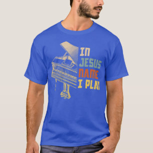 Camiseta Em nome de Jesus, eu toco igreja Banda cristã Pian