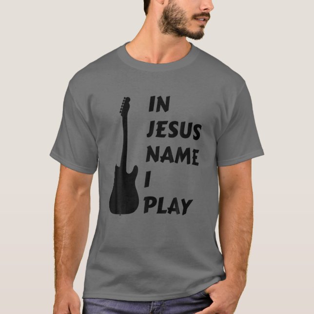 Camiseta Em Nome De Jesus Eu Toco. Religiosa Cristã Faith (Frente)