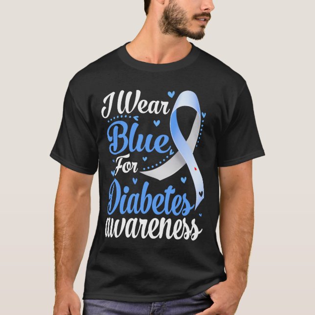 Camiseta Em Novembro Eu Visto Azul Para Sensibilização Para (Frente)