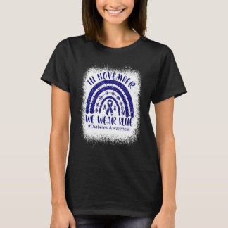Camiseta Em Novembro Nós Usamos Azul Twinkle Rainbow .co