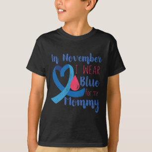 Camiseta Em novembro, T1d: Azul De Fita De Sensibilização P