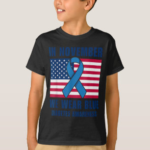 Camiseta Em Novembro Usamos o Design de Conscientização sob