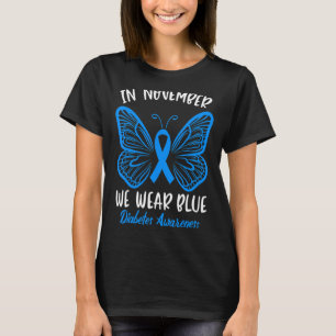 Camiseta Em novembro, Vestimos a consciência da diabetes az