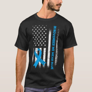 Camiseta Em novembro, Vestimos a consciência da diabetes az