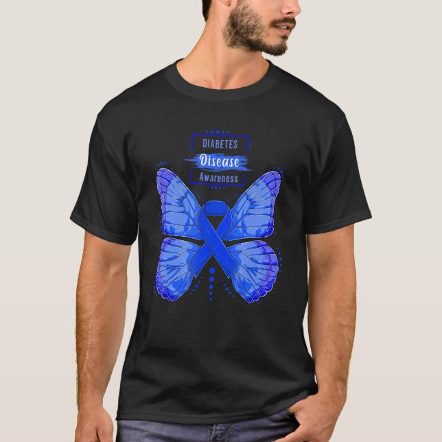 Camiseta Em novembro, Vestimos a consciência da diabetes az (Frente)