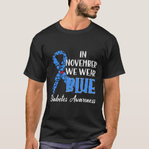 Camiseta Em novembro, Vestimos a consciência da diabetes az