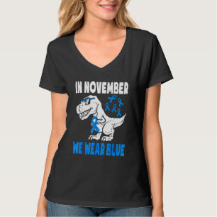 Camiseta Em novembro, Vestimos a consciência da diabetes az