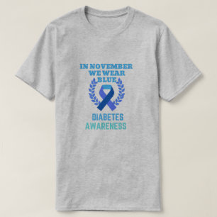 Camiseta Em novembro, Vestimos a consciência da diabetes az
