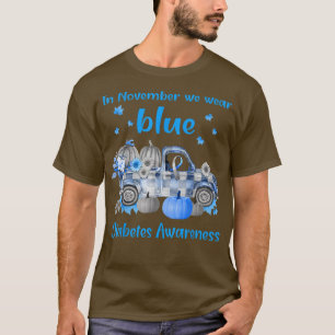 Camiseta Em novembro, Vestimos a Consciência da Diabetes Az