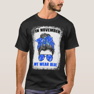 Camiseta Em novembro, Vestimos a consciência da diabetes az